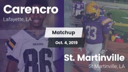 Matchup: Carencro  vs. St. Martinville  2019