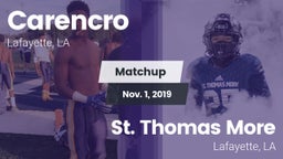 Matchup: Carencro  vs. St. Thomas More  2019