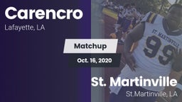 Matchup: Carencro  vs. St. Martinville  2020