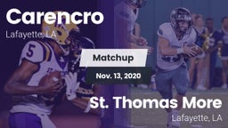 Matchup: Carencro  vs. St. Thomas More  2020