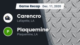 Recap: Carencro  vs. Plaquemine  2020