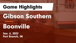 Gibson Southern  vs Boonville  Game Highlights - Jan. 6, 2022