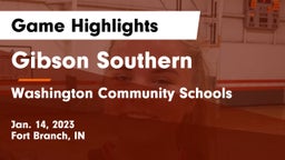 Gibson Southern  vs Washington Community Schools Game Highlights - Jan. 14, 2023