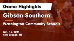 Gibson Southern  vs Washington Community Schools Game Highlights - Jan. 13, 2024
