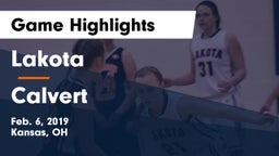 Lakota vs Calvert  Game Highlights - Feb. 6, 2019