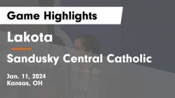 Lakota vs Sandusky Central Catholic Game Highlights - Jan. 11, 2024