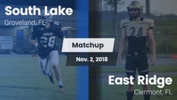 Matchup: South Lake High vs. East Ridge  2018