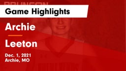 Archie  vs Leeton Game Highlights - Dec. 1, 2021