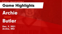 Archie  vs Butler  Game Highlights - Dec. 9, 2021