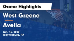 West Greene  vs Avella Game Highlights - Jan. 16, 2018