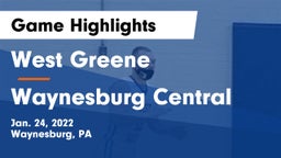 West Greene  vs Waynesburg Central  Game Highlights - Jan. 24, 2022