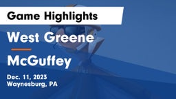 West Greene  vs McGuffey  Game Highlights - Dec. 11, 2023