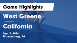 West Greene  vs California  Game Highlights - Jan. 3, 2024