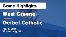 West Greene  vs Geibel Catholic  Game Highlights - Jan. 5, 2024