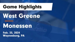 West Greene  vs Monessen  Game Highlights - Feb. 23, 2024