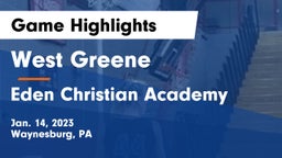 West Greene  vs Eden Christian Academy  Game Highlights - Jan. 14, 2023
