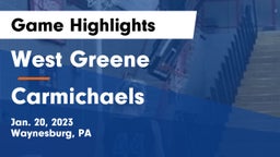 West Greene  vs Carmichaels  Game Highlights - Jan. 20, 2023
