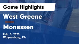 West Greene  vs Monessen  Game Highlights - Feb. 3, 2023