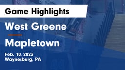 West Greene  vs Mapletown  Game Highlights - Feb. 10, 2023