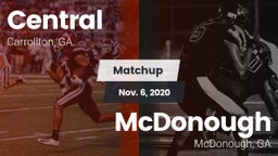 Matchup: Central  vs. McDonough  2020