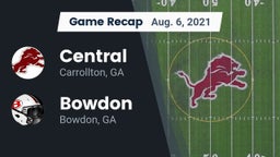 Recap: Central  vs. Bowdon  2021