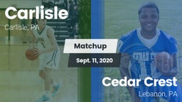 Matchup: Carlisle  vs. Cedar Crest  2020
