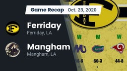 Recap: Ferriday  vs. Mangham  2020