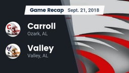 Recap: Carroll   vs. Valley  2018