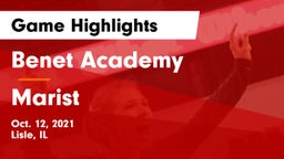 Benet Academy  vs Marist  Game Highlights - Oct. 12, 2021