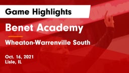 Benet Academy  vs Wheaton-Warrenville South  Game Highlights - Oct. 16, 2021