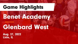 Benet Academy  vs Glenbard West  Game Highlights - Aug. 27, 2022