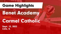 Benet Academy  vs Carmel Catholic  Game Highlights - Sept. 13, 2022