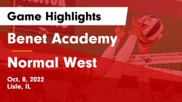Benet Academy  vs Normal West  Game Highlights - Oct. 8, 2022