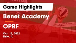 Benet Academy  vs OPRF Game Highlights - Oct. 15, 2022