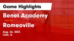 Benet Academy  vs Romeoville Game Highlights - Aug. 26, 2023