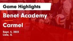 Benet Academy  vs Carmel Game Highlights - Sept. 5, 2023