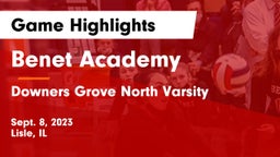 Benet Academy  vs Downers Grove North Varsity Game Highlights - Sept. 8, 2023
