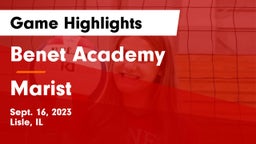 Benet Academy  vs Marist  Game Highlights - Sept. 16, 2023