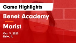 Benet Academy  vs Marist  Game Highlights - Oct. 3, 2023