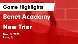 Benet Academy  vs New Trier Game Highlights - Nov. 3, 2023