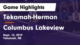 Tekamah-Herman  vs Columbus Lakeview  Game Highlights - Sept. 14, 2019