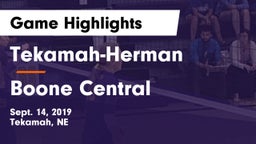 Tekamah-Herman  vs Boone Central  Game Highlights - Sept. 14, 2019