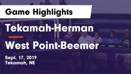 Tekamah-Herman  vs West Point-Beemer  Game Highlights - Sept. 17, 2019