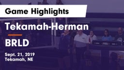 Tekamah-Herman  vs BRLD Game Highlights - Sept. 21, 2019