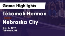 Tekamah-Herman  vs Nebraska City  Game Highlights - Oct. 5, 2019