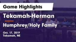 Tekamah-Herman  vs Humphrey/Holy Family  Game Highlights - Oct. 17, 2019