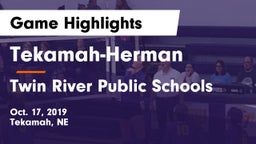 Tekamah-Herman  vs Twin River Public Schools Game Highlights - Oct. 17, 2019