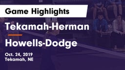 Tekamah-Herman  vs Howells-Dodge  Game Highlights - Oct. 24, 2019