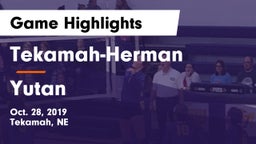 Tekamah-Herman  vs Yutan  Game Highlights - Oct. 28, 2019