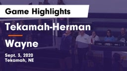 Tekamah-Herman  vs Wayne  Game Highlights - Sept. 3, 2020